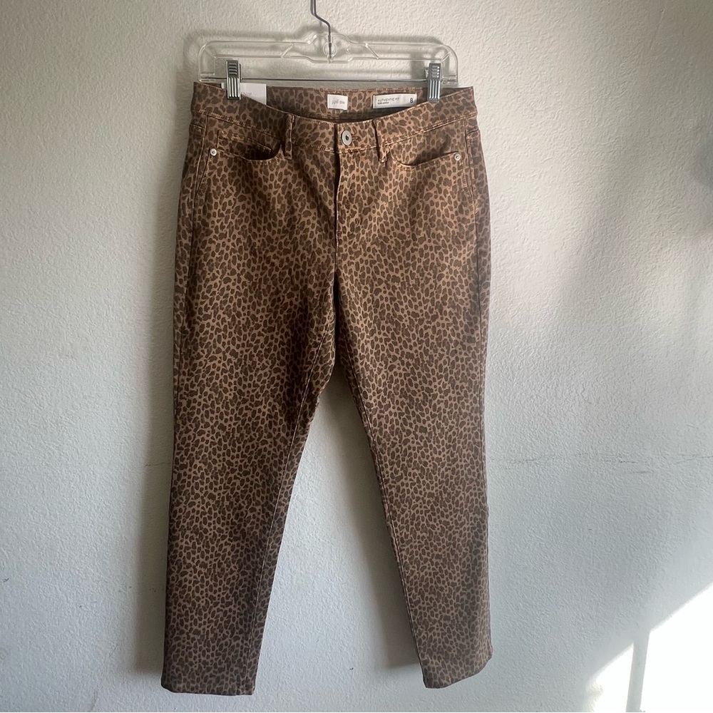 J.Jill Authentic Fit Slim-Leg Jeans Classic Cheetah Print Size 8 NWT - Picture 7 of 16